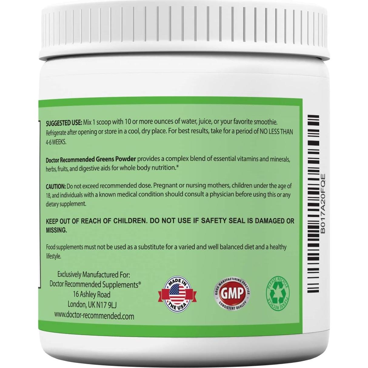 Polvo de Verduras Orgánico Doctor - 226.8g Probioticos y Enzimas