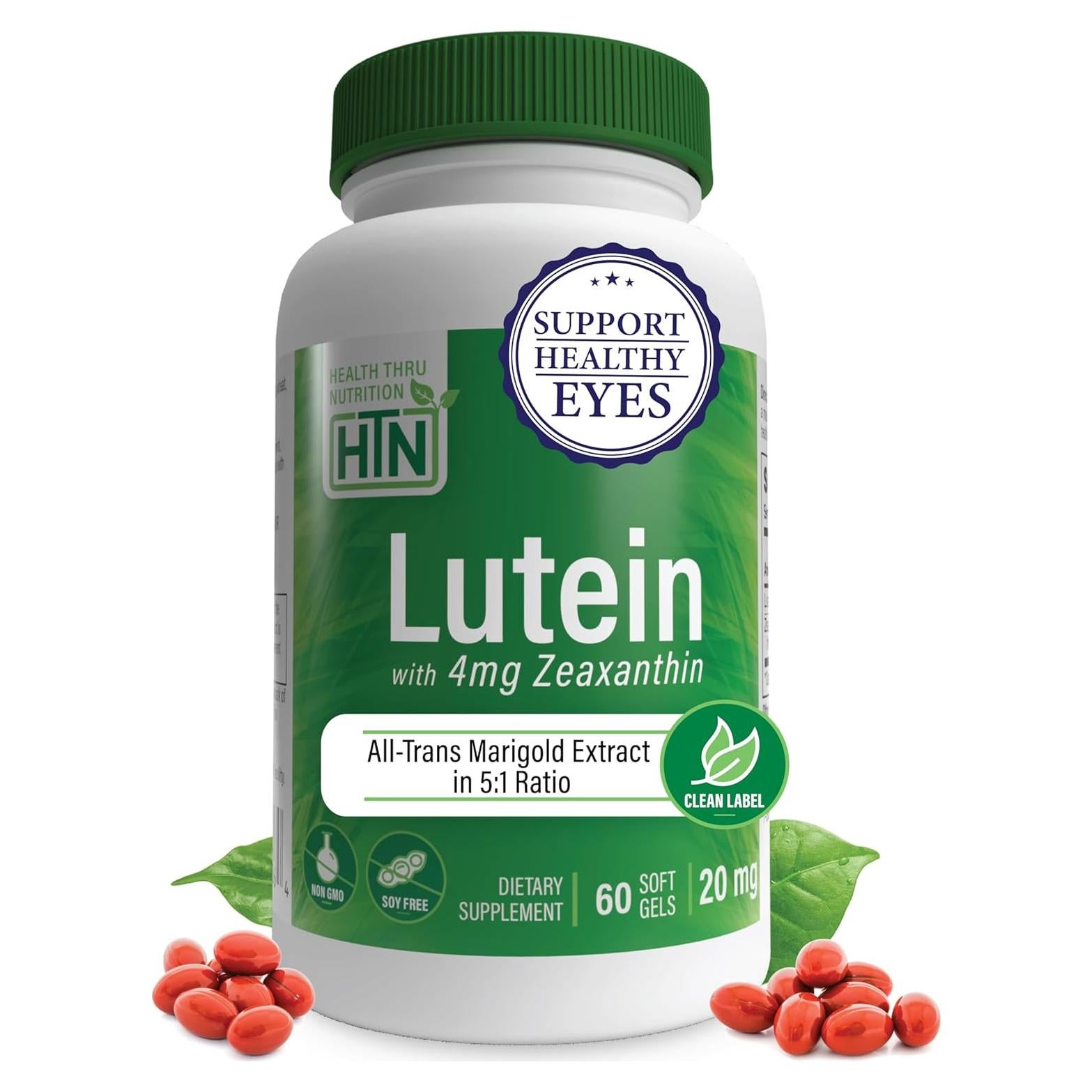 Suplemento Luteína 20mg y Zeaxantina 4mg 60 Gelatinas Health Thru