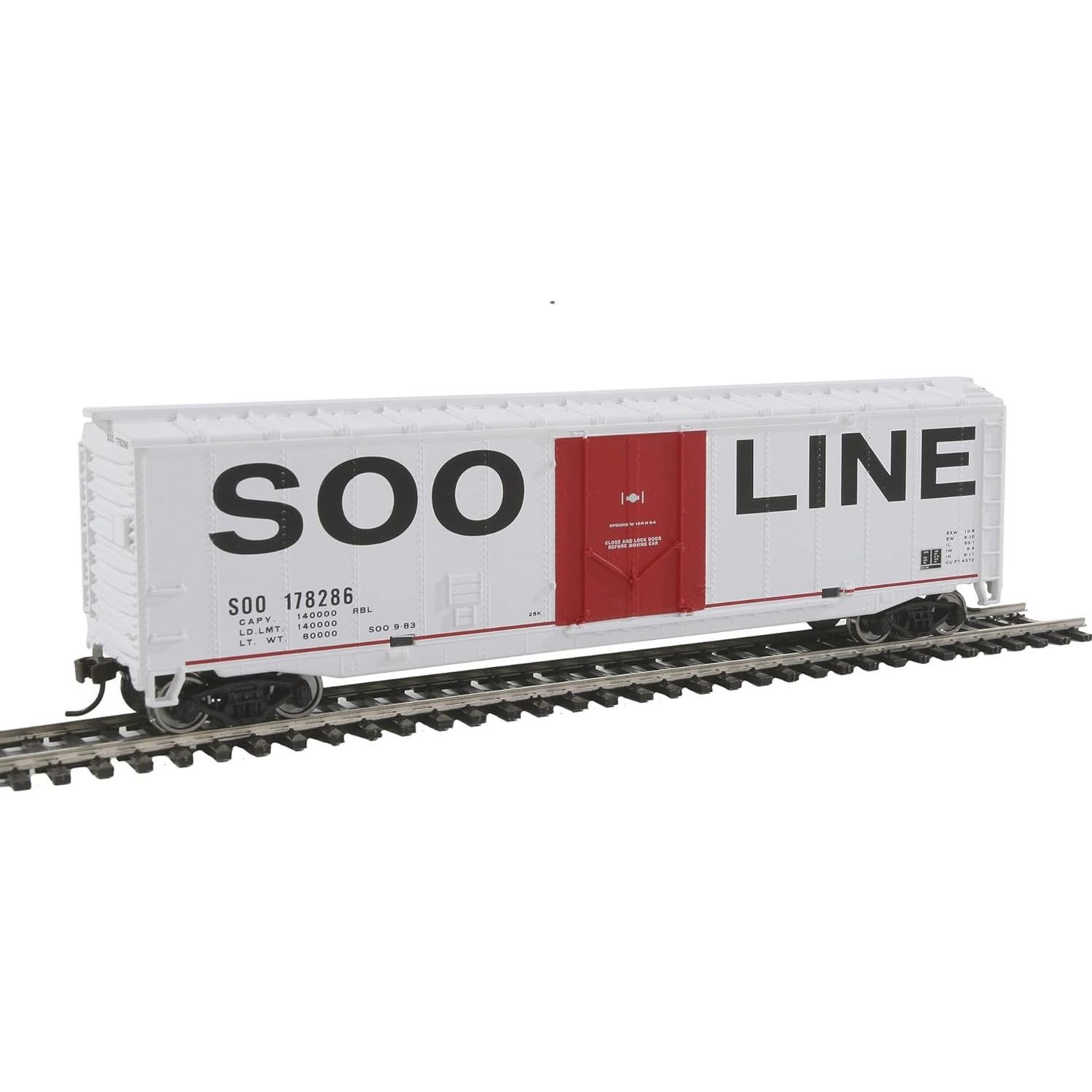 Vagón de Carga HO Walthers Soo Line 50' Ruedas de Metal