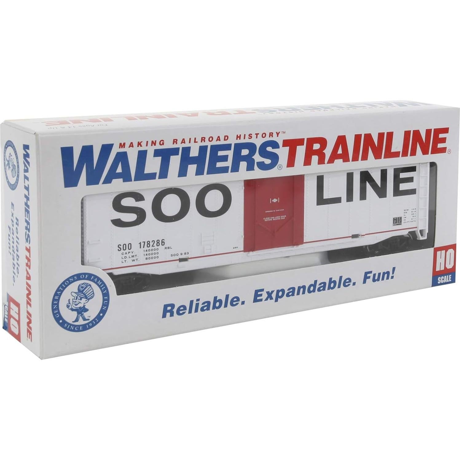 Vagón de Carga HO Walthers Soo Line 50' Ruedas de Metal