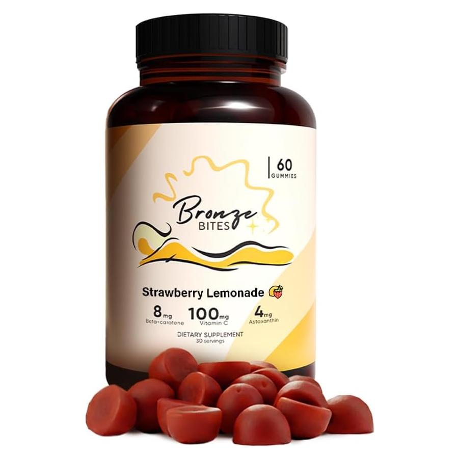 Gomitas Bronceadoras Bronze Bites - 60 Unidades - Veganas