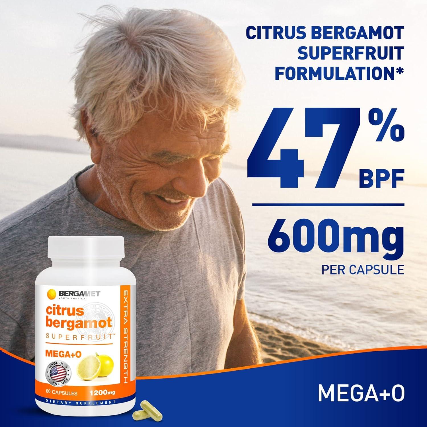 Suplemento de Bergamota BergaMet 1200mg 180 Cápsulas