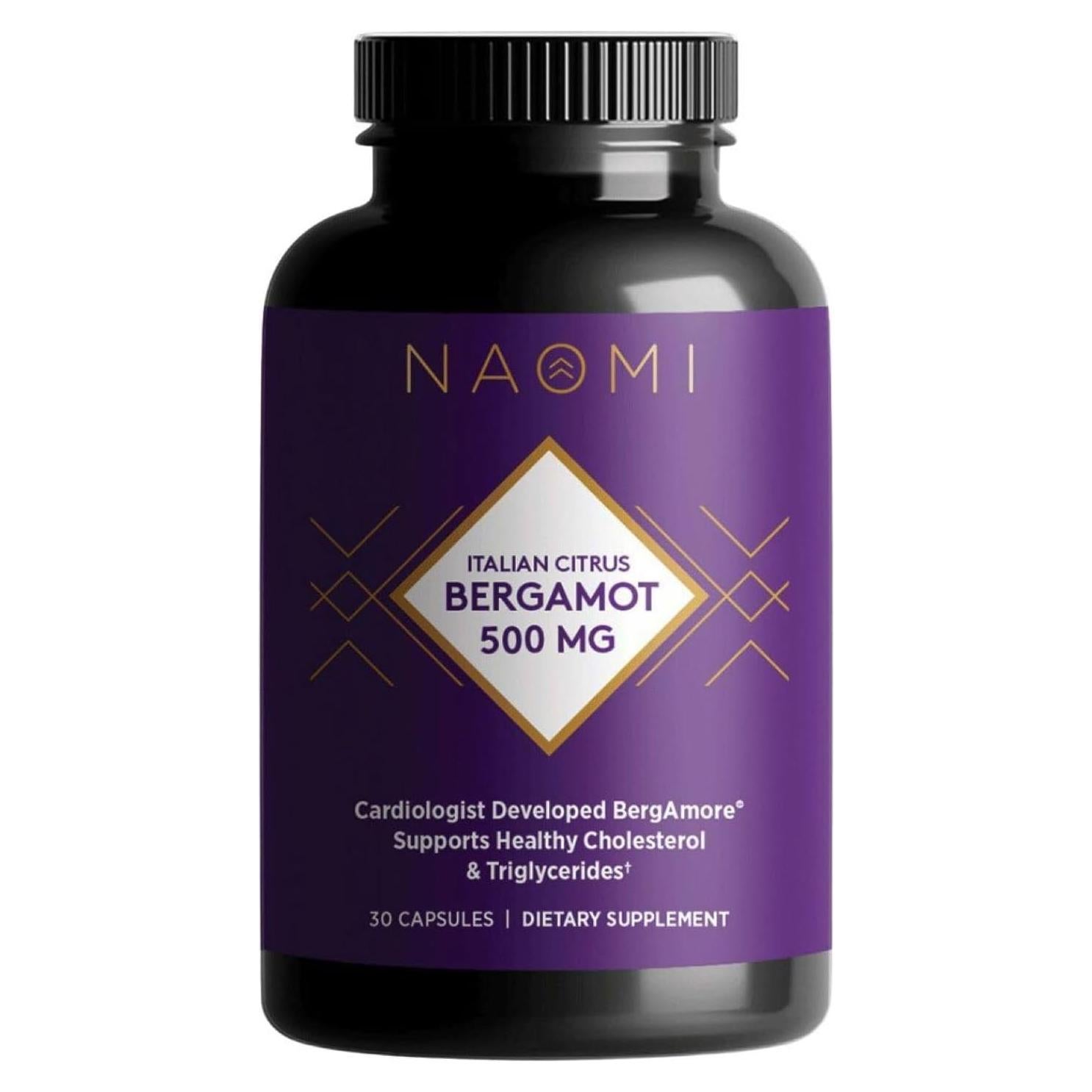 Suplemento de Bergamota 500mg Naomi para Salud Cardiaca