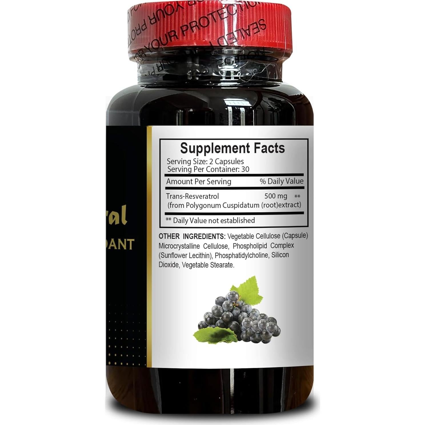 Suplemento Antioxidante Resveratrol Vitalabs 60 Cápsulas
