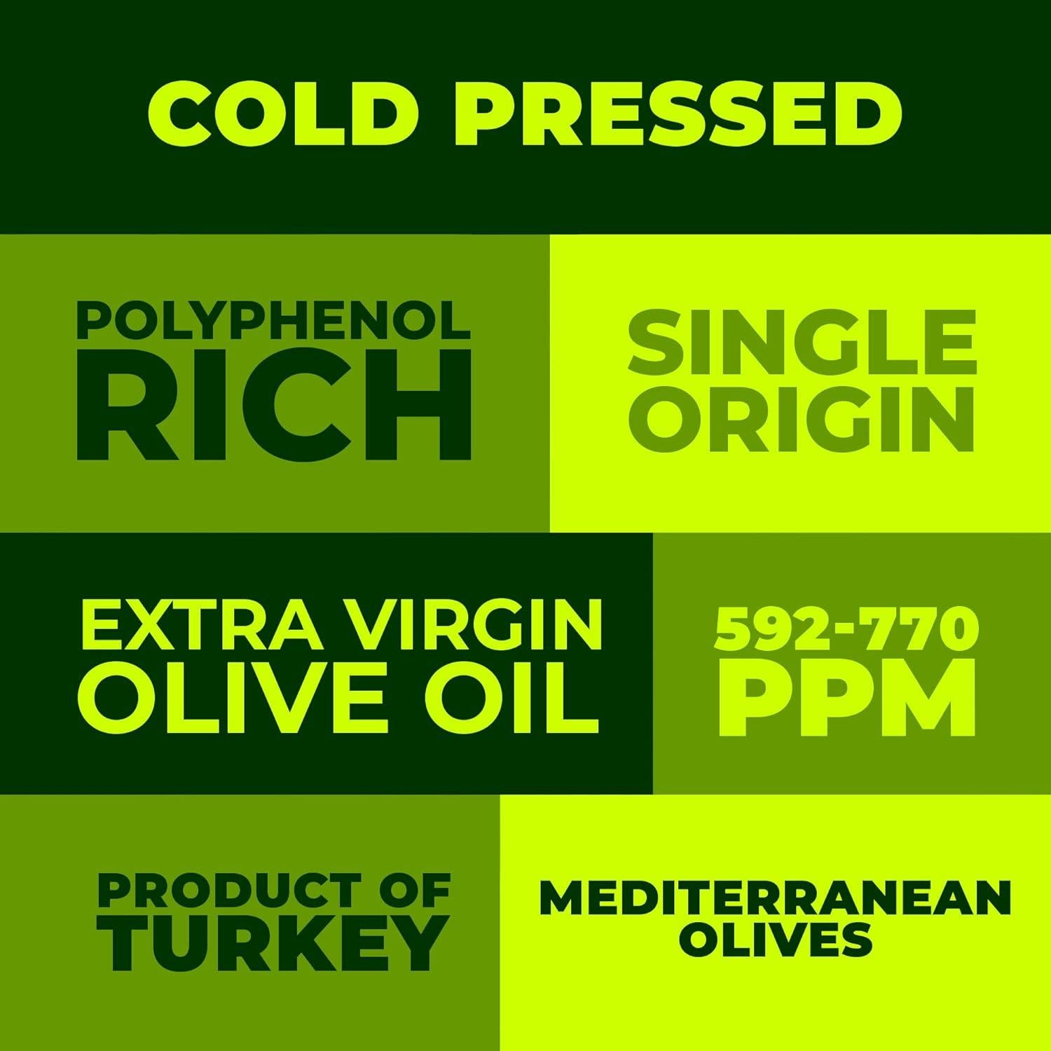 Aceite de Oliva Extra Virgen Zest Delites 500 ml Alto en Polifenoles