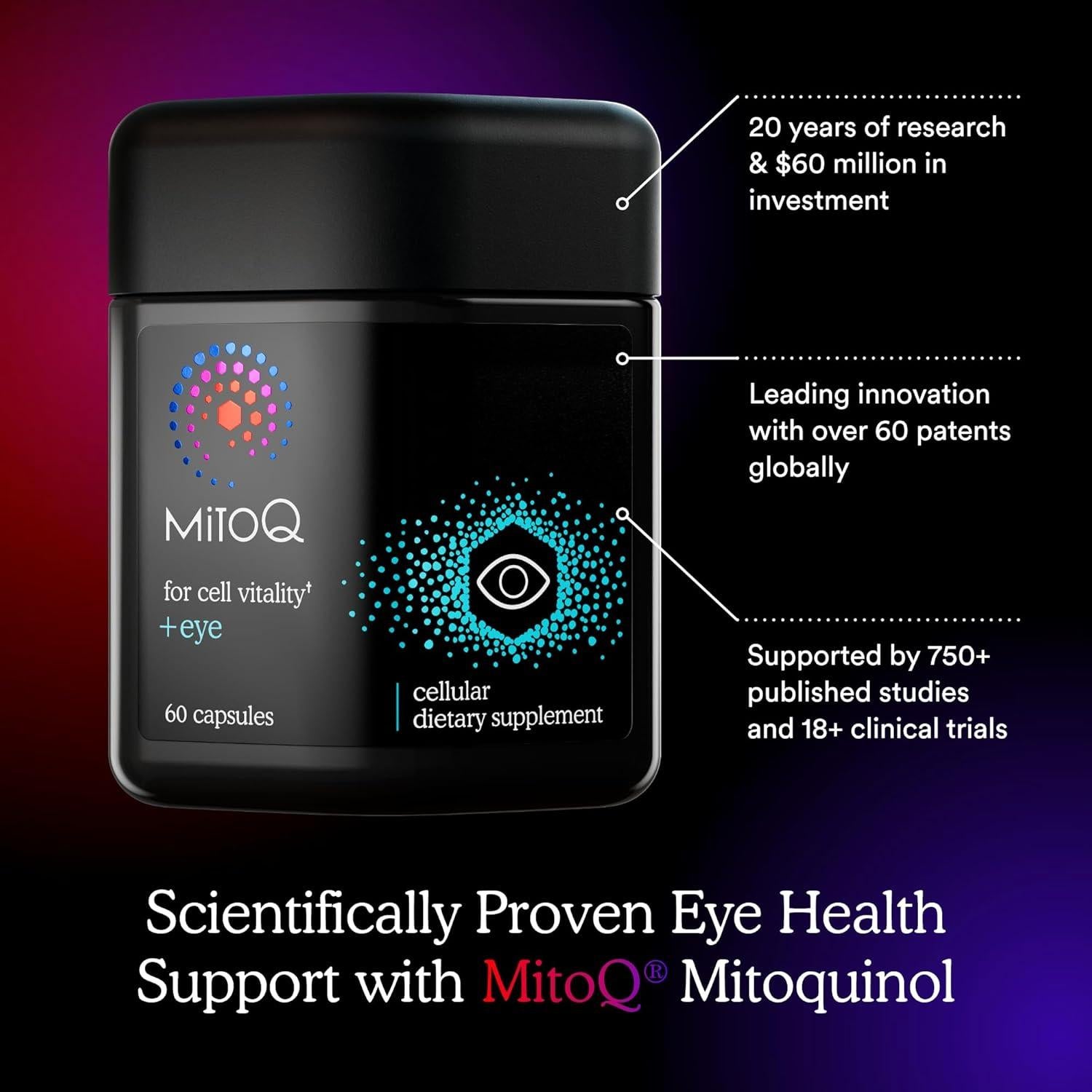MitoQ Ojo Antioxidante 60 Cápsulas - Salud Ocular y Energía