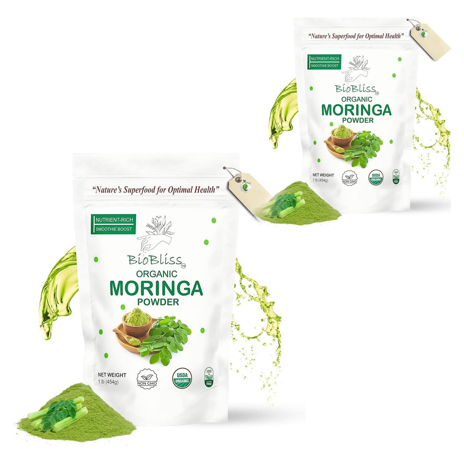 Polvo de Moringa Orgánica BioBliss 0.91 kg - Superalimento Vegano