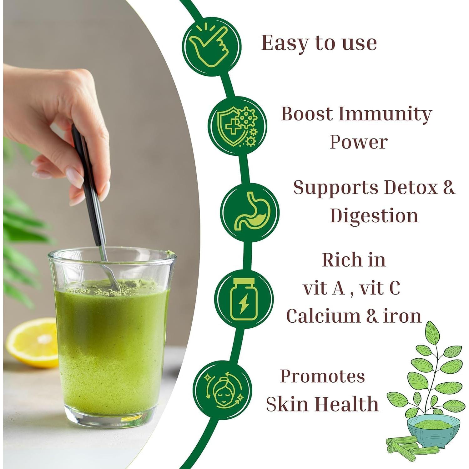 Polvo de Moringa Orgánica BioBliss 0.91 kg - Superalimento Vegano