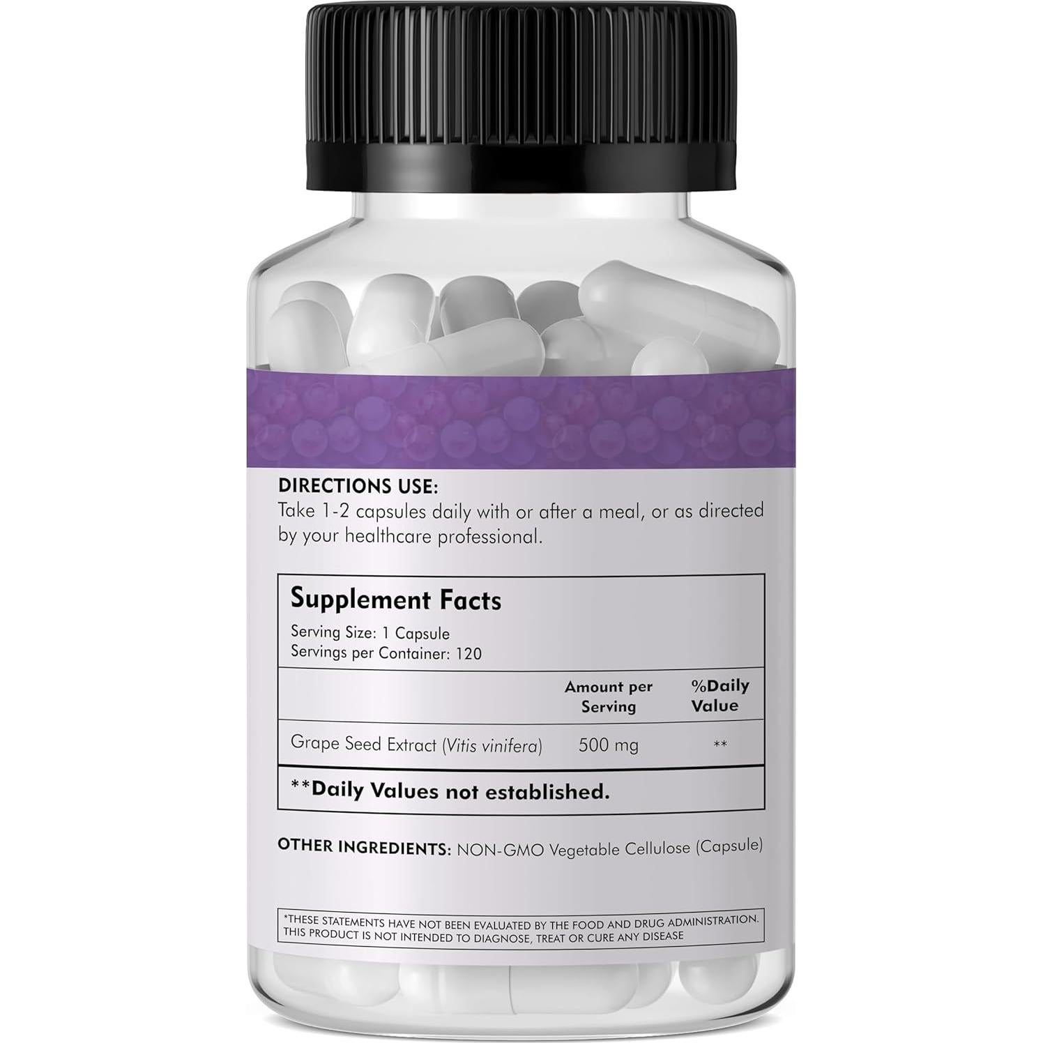 Extracto de Semilla de Uva FIDO PHARMA 500 mg 120 Cápsulas Veganas