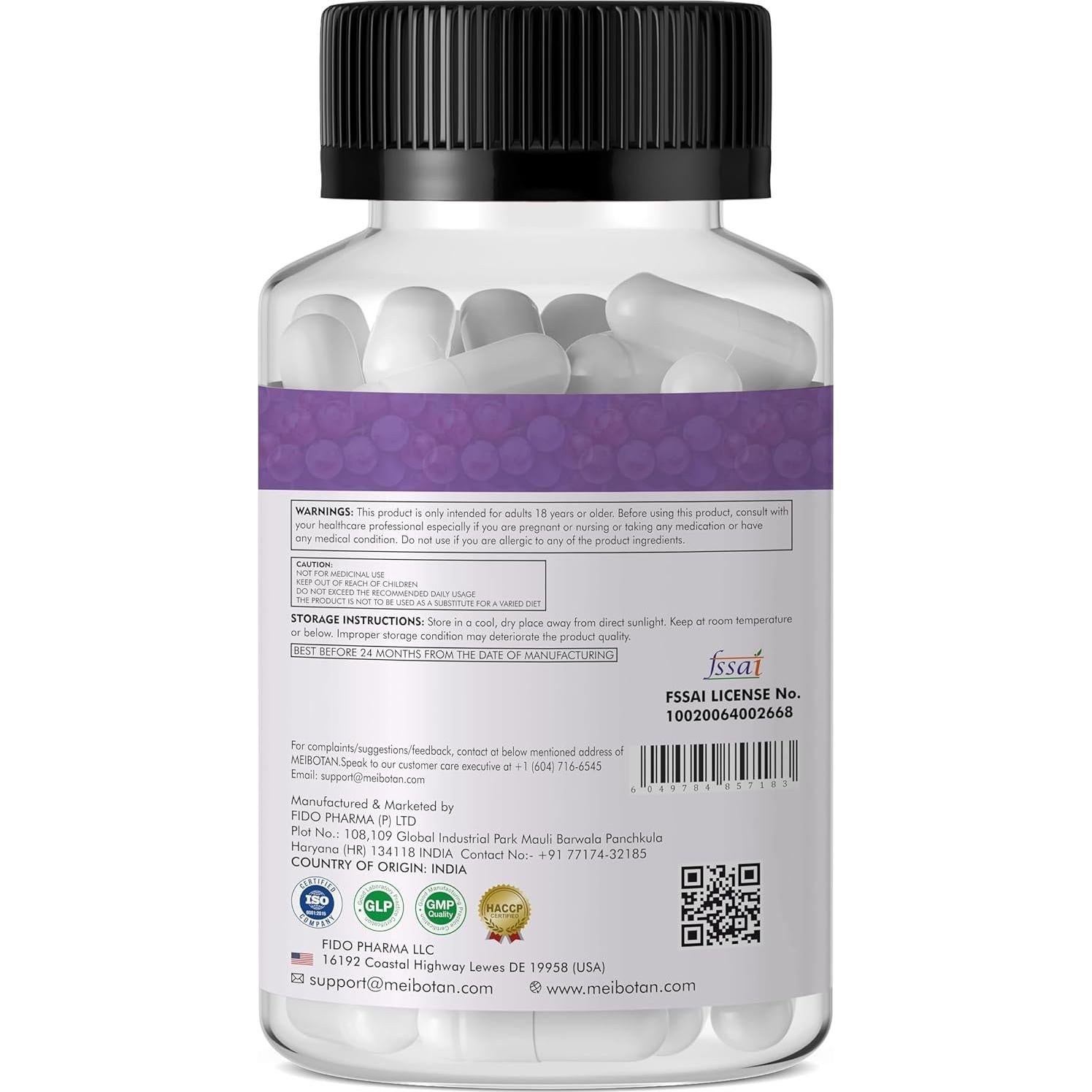 Extracto de Semilla de Uva FIDO PHARMA 500 mg 120 Cápsulas Veganas