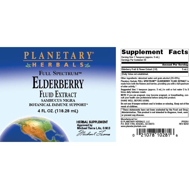 Extracto de Saúco Planetary Herbals 118 ml Espectro Completo
