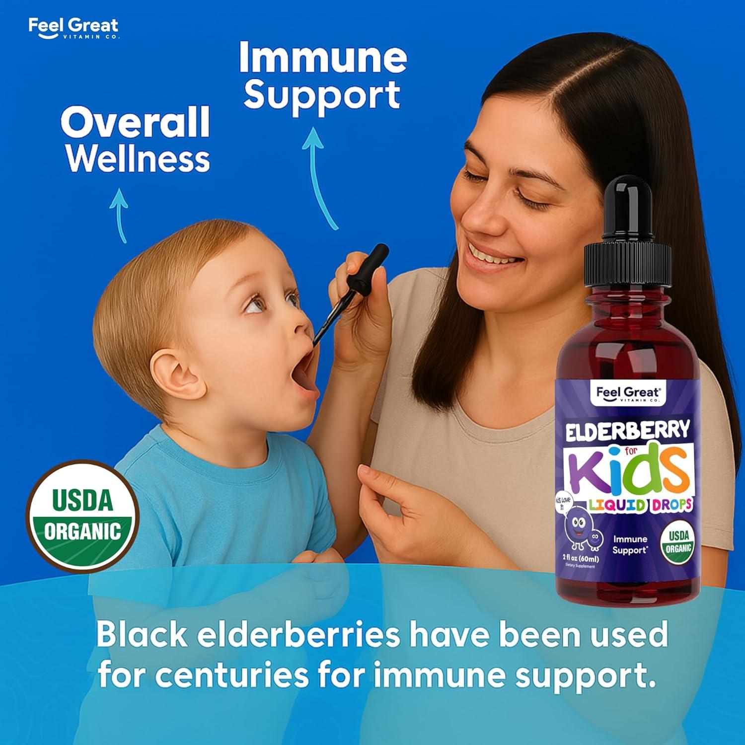 Extracto de Saúco Líquido Orgánico Feel Great 60ml - Inmunidad Niños