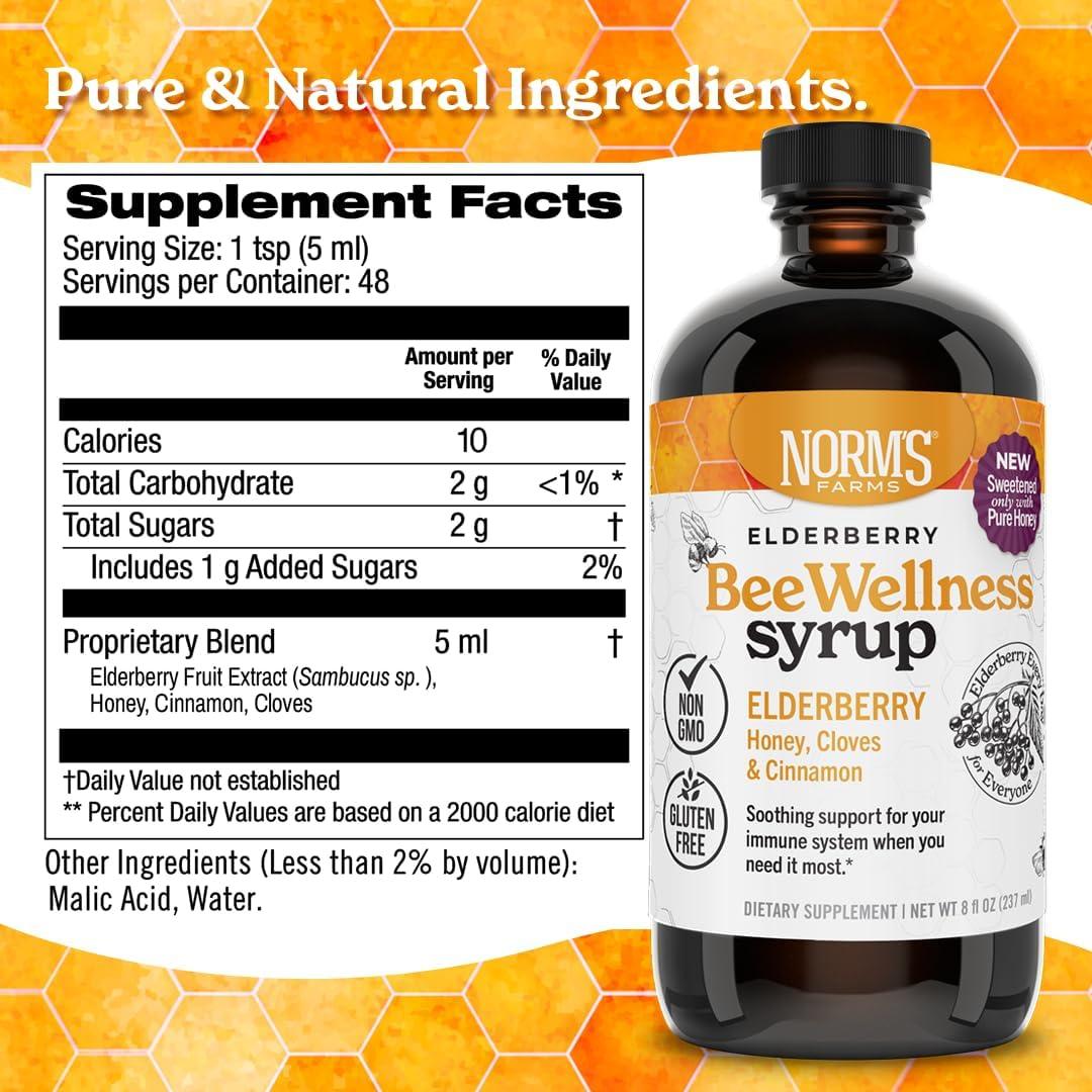 Jarabe de Saúco BeeWellness Norm's Farms 236.6 ml 2PK