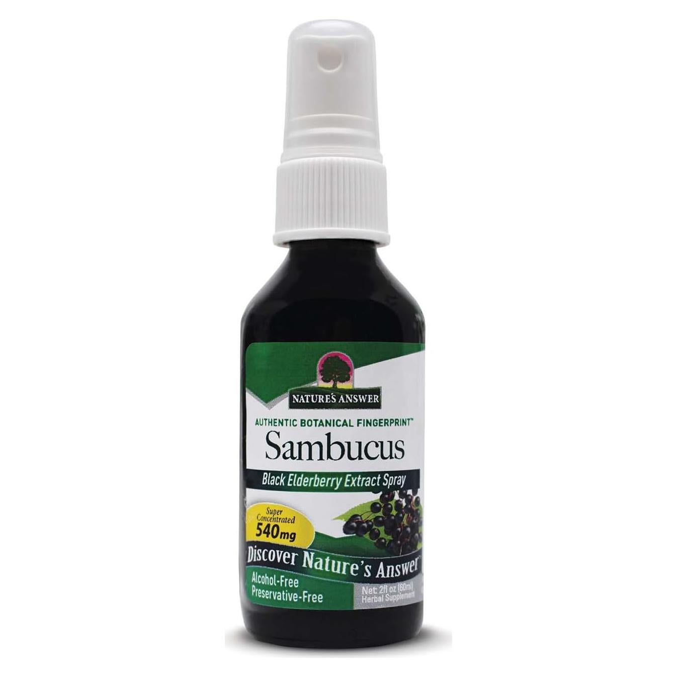 Extracto de Sambucus Sin Alcohol Nature's Answer 60ml Vegano