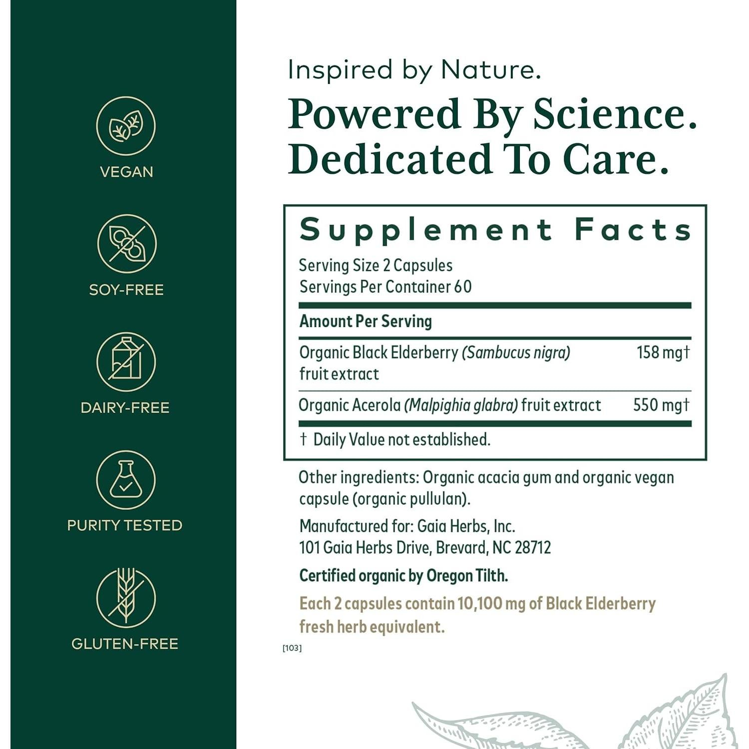 Suplemento Inmunológico Gaia Herbs PRO Sacha Inchi 120 Cápsulas