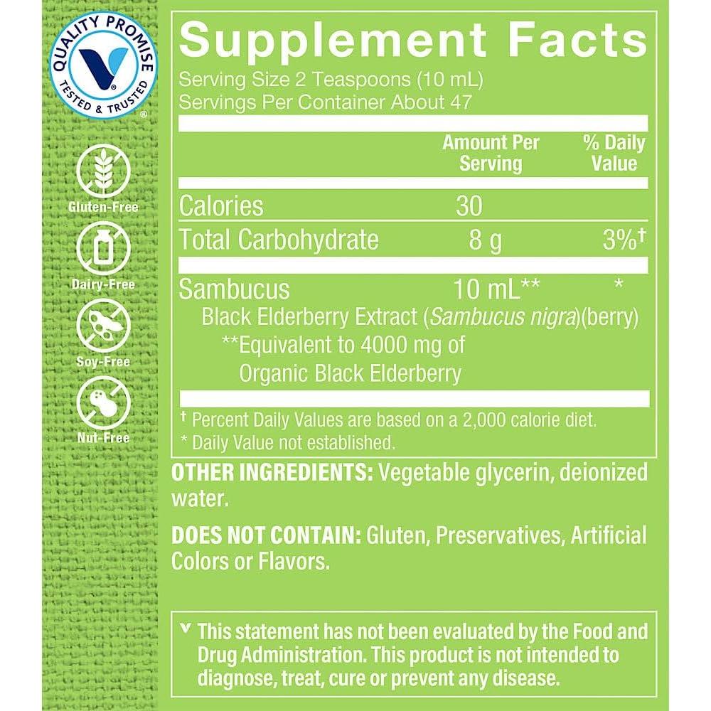 Extracto Líquido de Saúco Negro The Vitamin Shoppe 473 ml