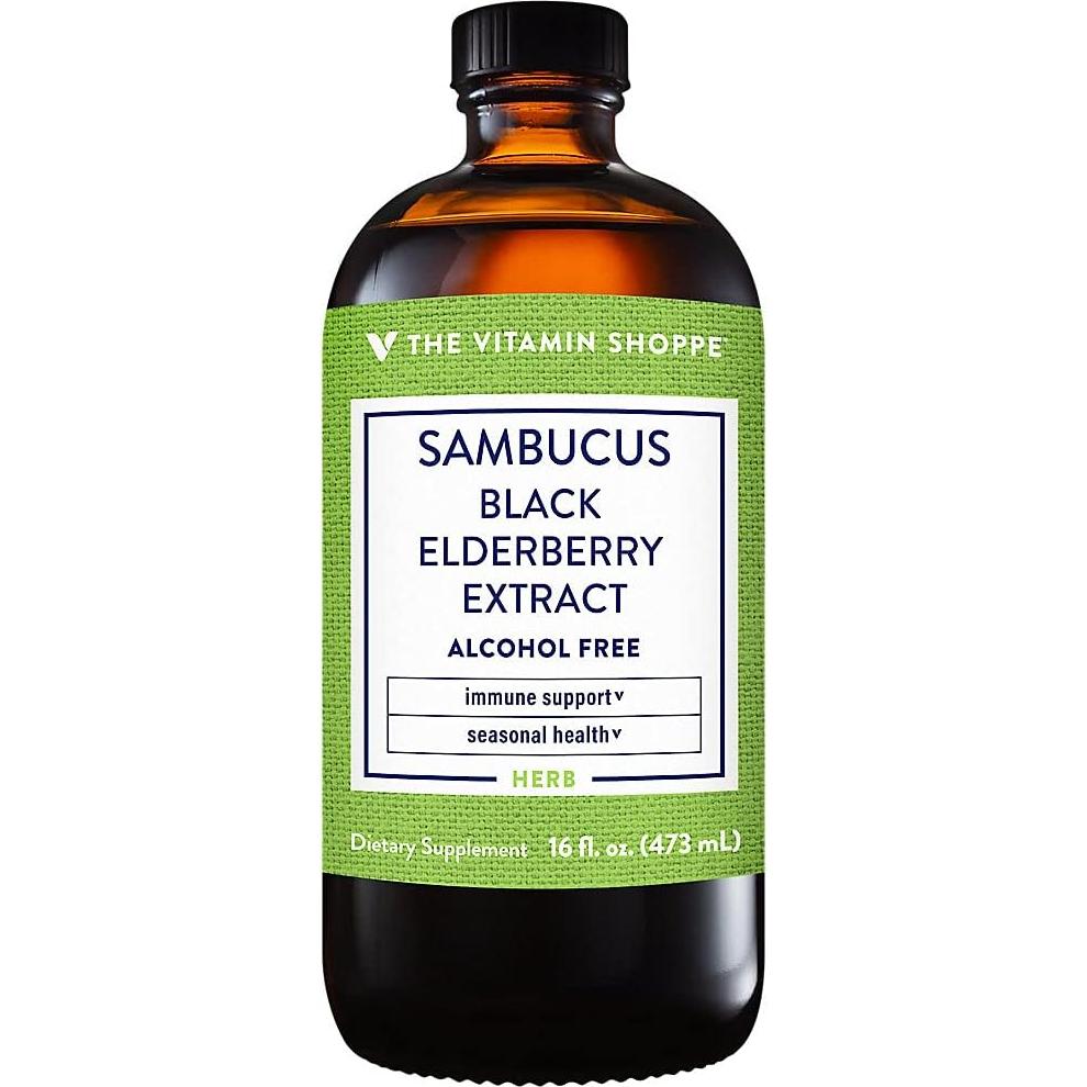 Extracto Líquido de Saúco Negro The Vitamin Shoppe 473 ml