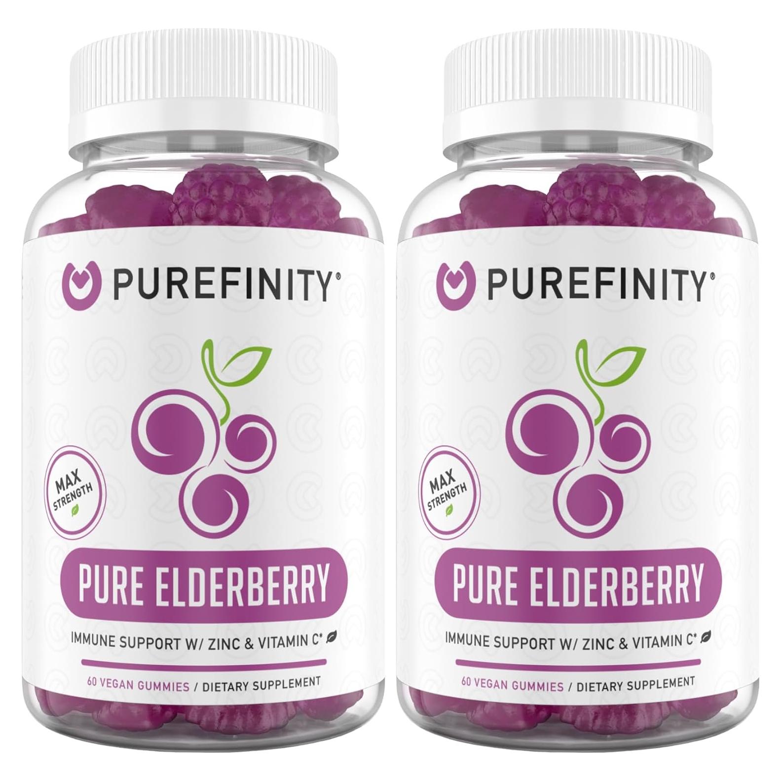 Gomitas de Saúco PUREFINITY 3-en-1 con Vitamina C y Zinc 60u