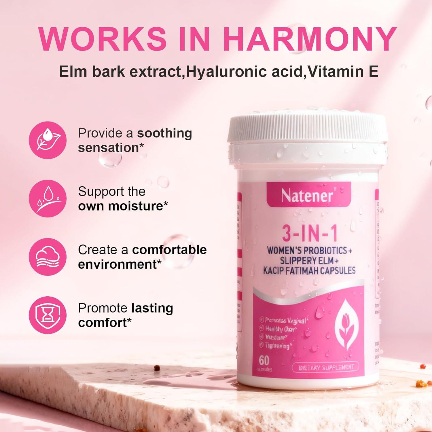 Probioticos Vaginales 3 en 1 Natener - 60 Cápsulas 600mg