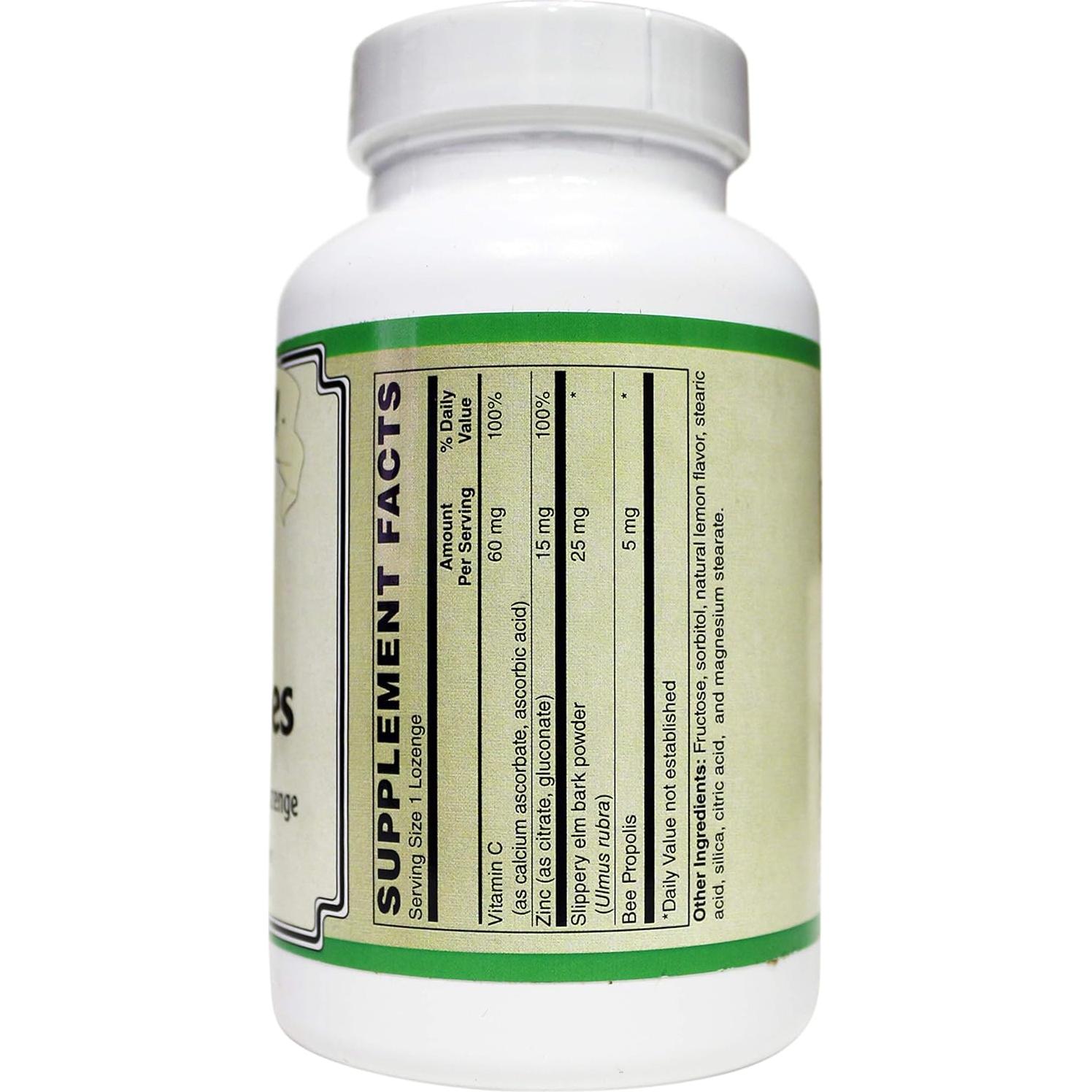 Pastillas de Zinc 15mg + Vitamina C 60mg AlchePharma Sabor Limón