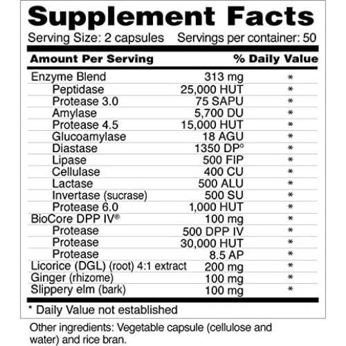 Suplemento Digestivo Wellness Resources 100 Cápsulas Vegetariano