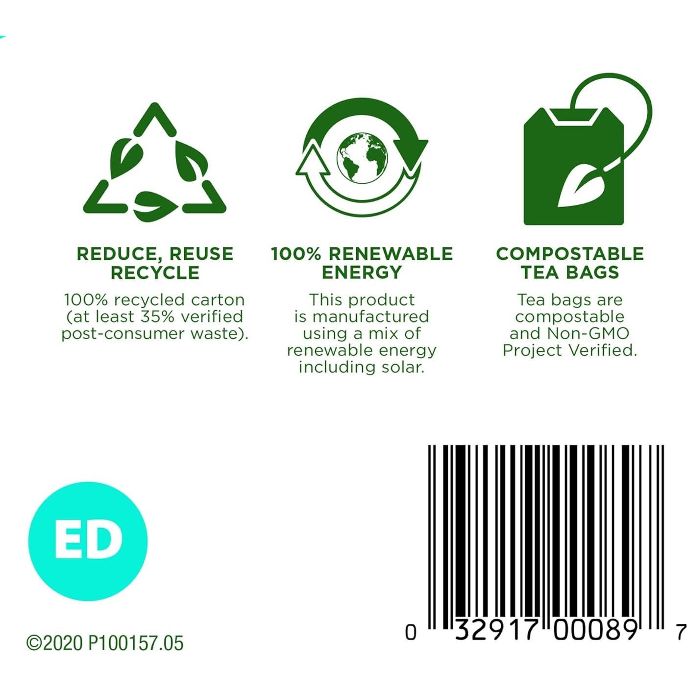 Té de hierbas Detox EveryDay Orgánico Traditional Medicinals - 48 Bolsitas