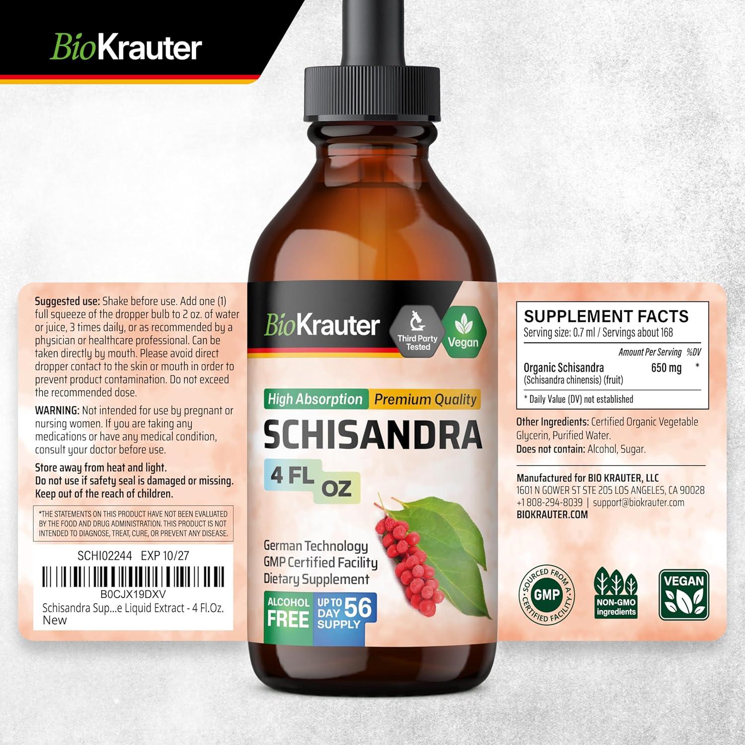 Tintura de Schisandra BioKrauter 118 ml + 60 Gomitas Cardosanto