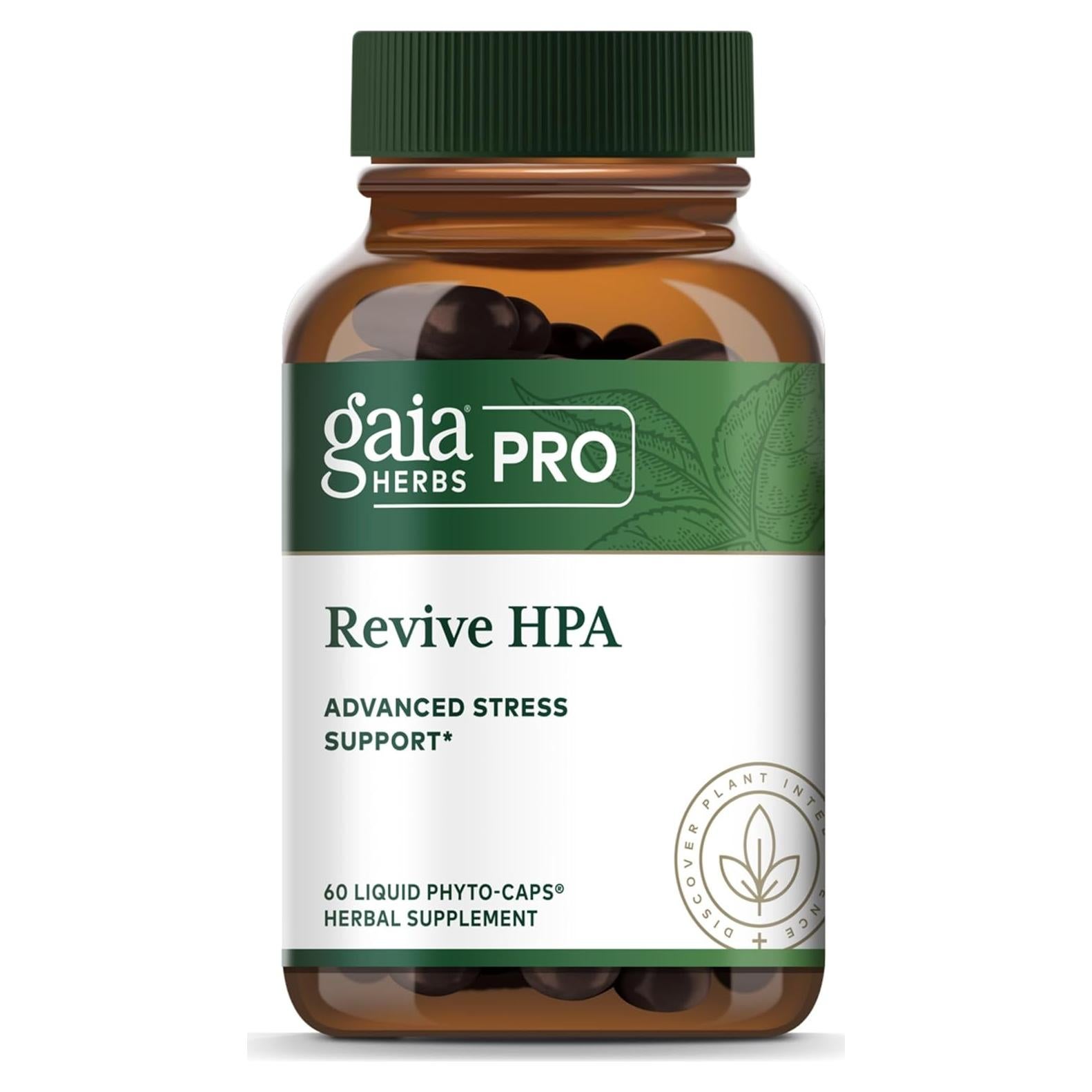 Suplemento de Energía Gaia Herbs Pro Revive HPA - 60 Cápsulas