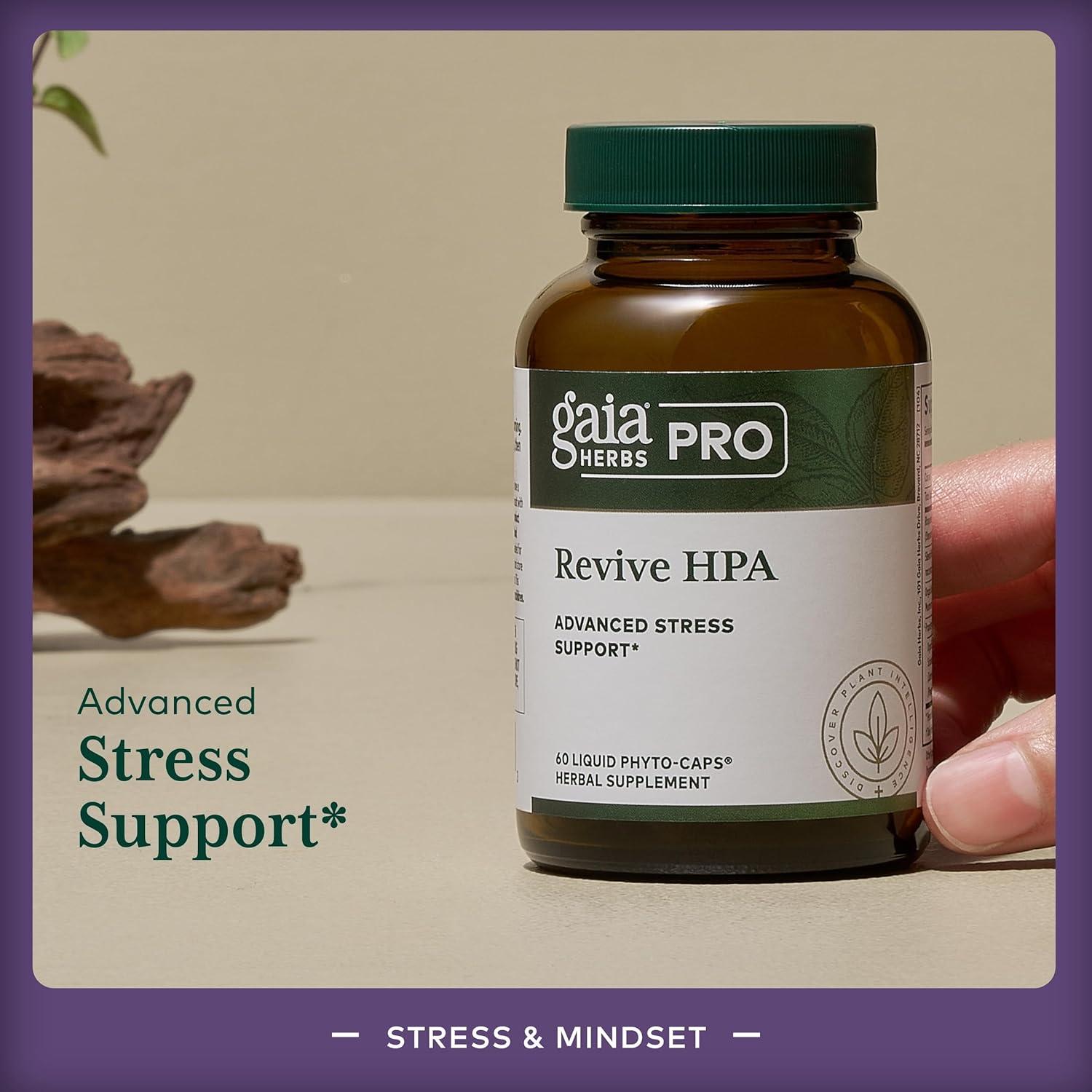 Suplemento de Energía Gaia Herbs Pro Revive HPA - 60 Cápsulas