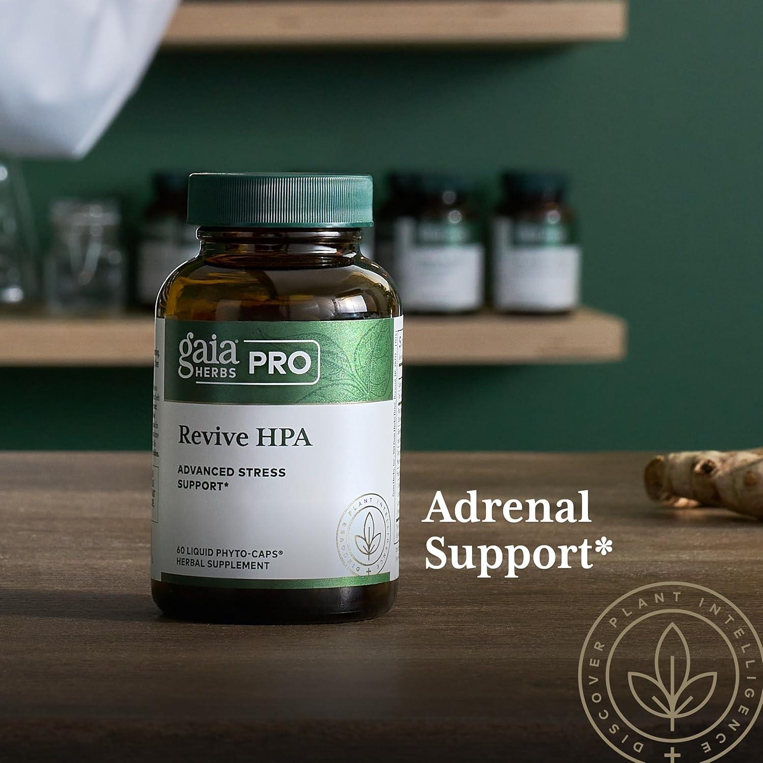 Suplemento de Energía Gaia Herbs Pro Revive HPA - 60 Cápsulas