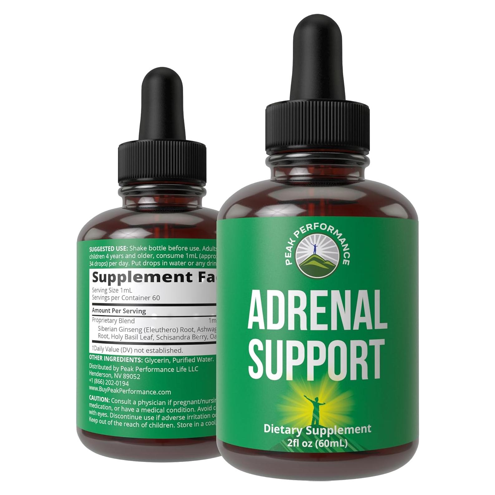 Suplemento Líquido de Soporte Adrenal Peak Performance 132g