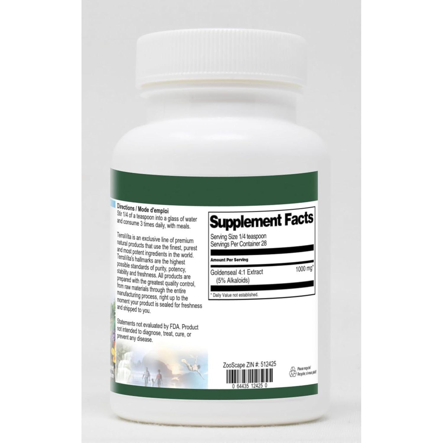 Extracto de Goldenseal en Polvo TerraVita 28.35 g 4:1 5% Alcaloides