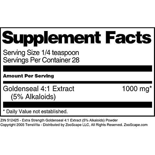 Extracto de Goldenseal en Polvo TerraVita 28.35 g 4:1 5% Alcaloides