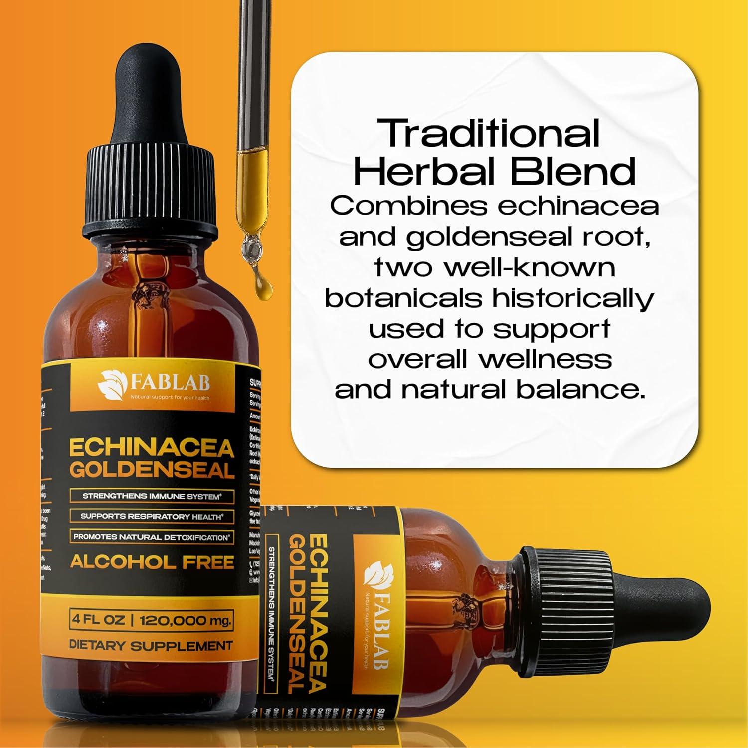 Extracto Líquido de Equinácea y Sello Dorado FabLab 118ml