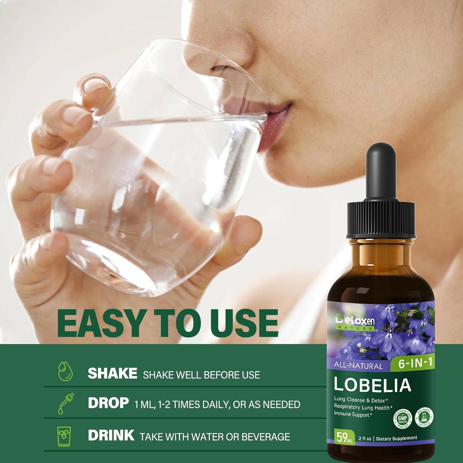 Tintura de Lobelia DetoxenNATURE 56.7ml - Salud Pulmonar y Inmunidad