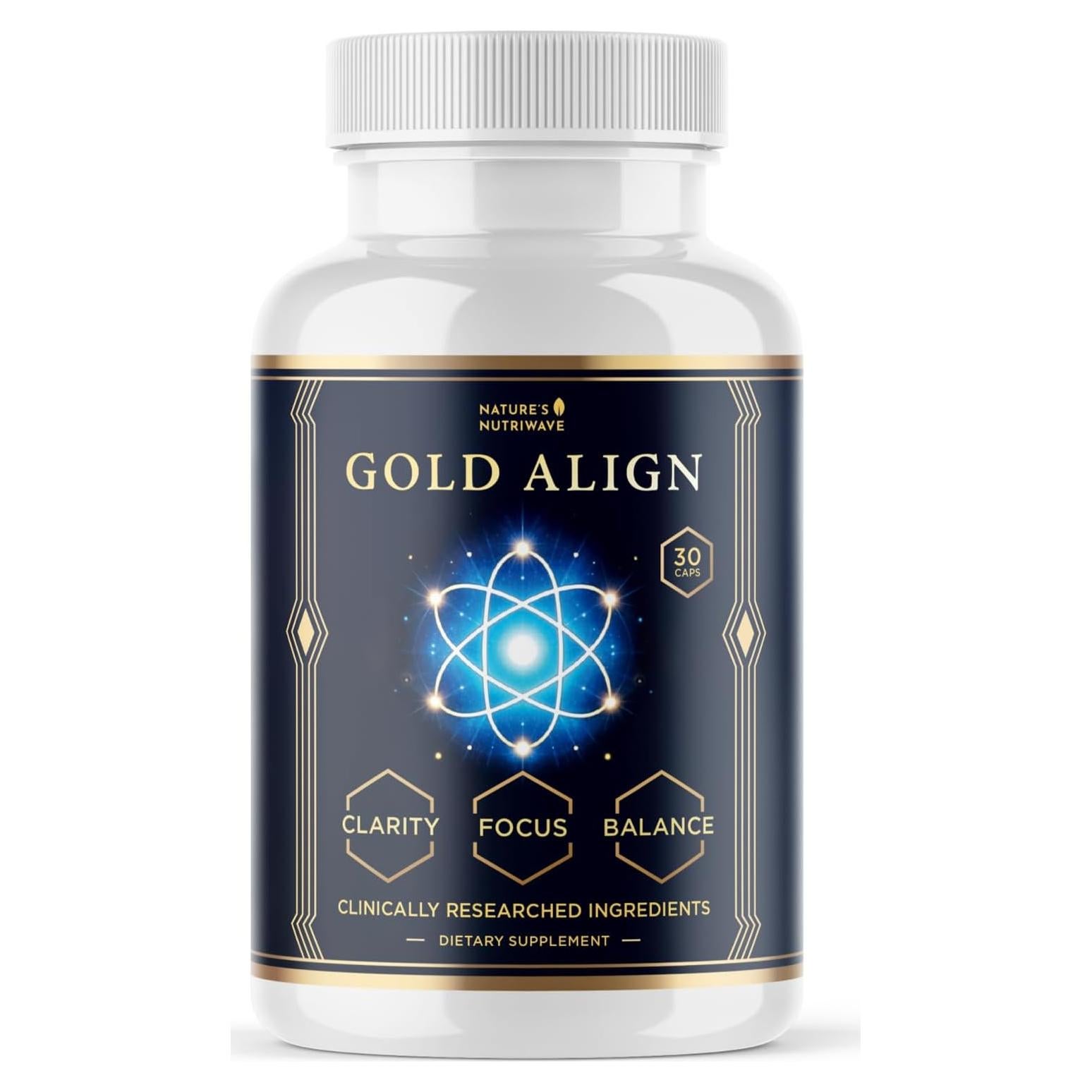 Cápsulas de Albahaca Sagrada Gold Align - Suplemento Herbal Natural, 30 Unidades