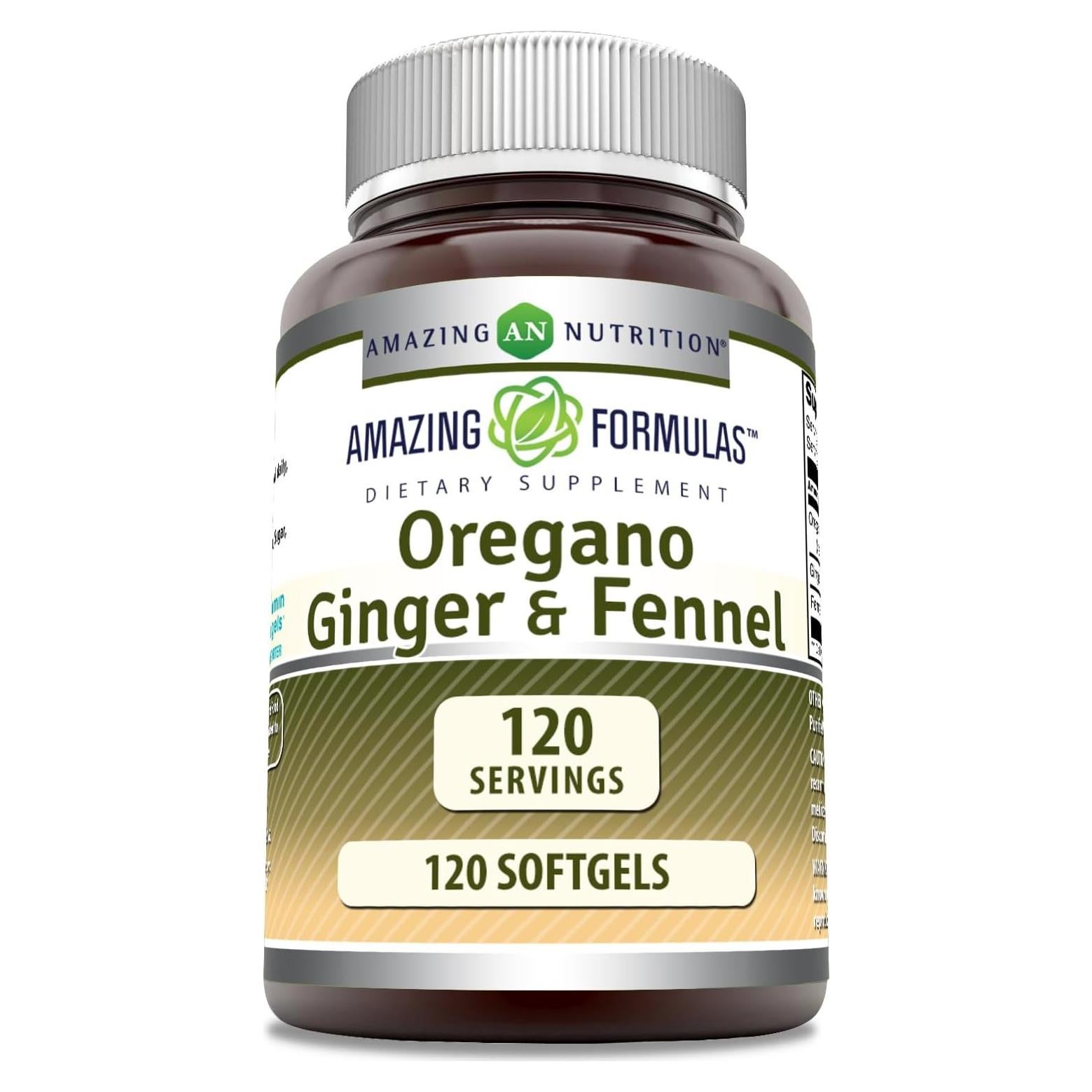 Suplemento de Aceite de Orégano Amazing Nutrition 120 Gelatinas