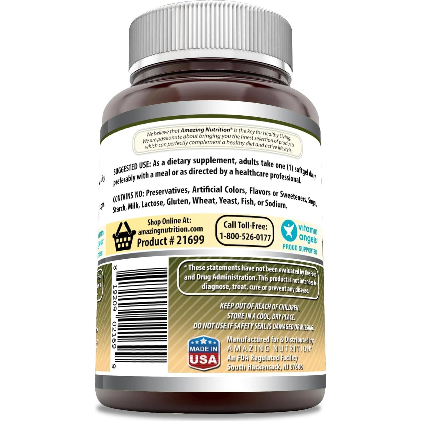 Suplemento de Aceite de Orégano Amazing Nutrition 120 Gelatinas