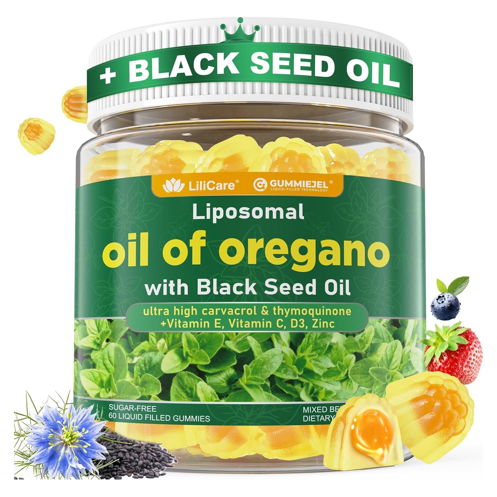 Gomas de Aceite de Orégano y Semilla Negra Lilicare 240g