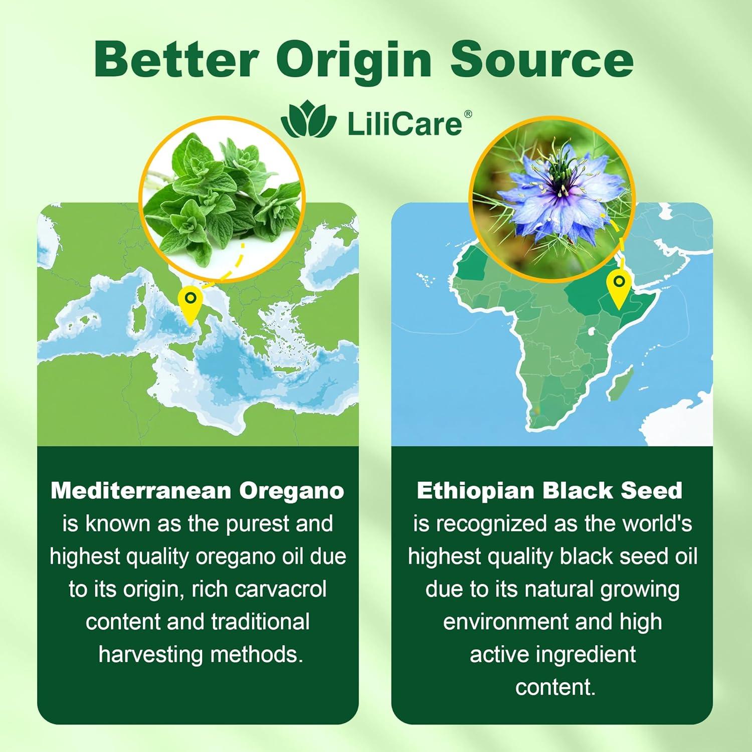 Gomas de Aceite de Orégano y Semilla Negra Lilicare 240g