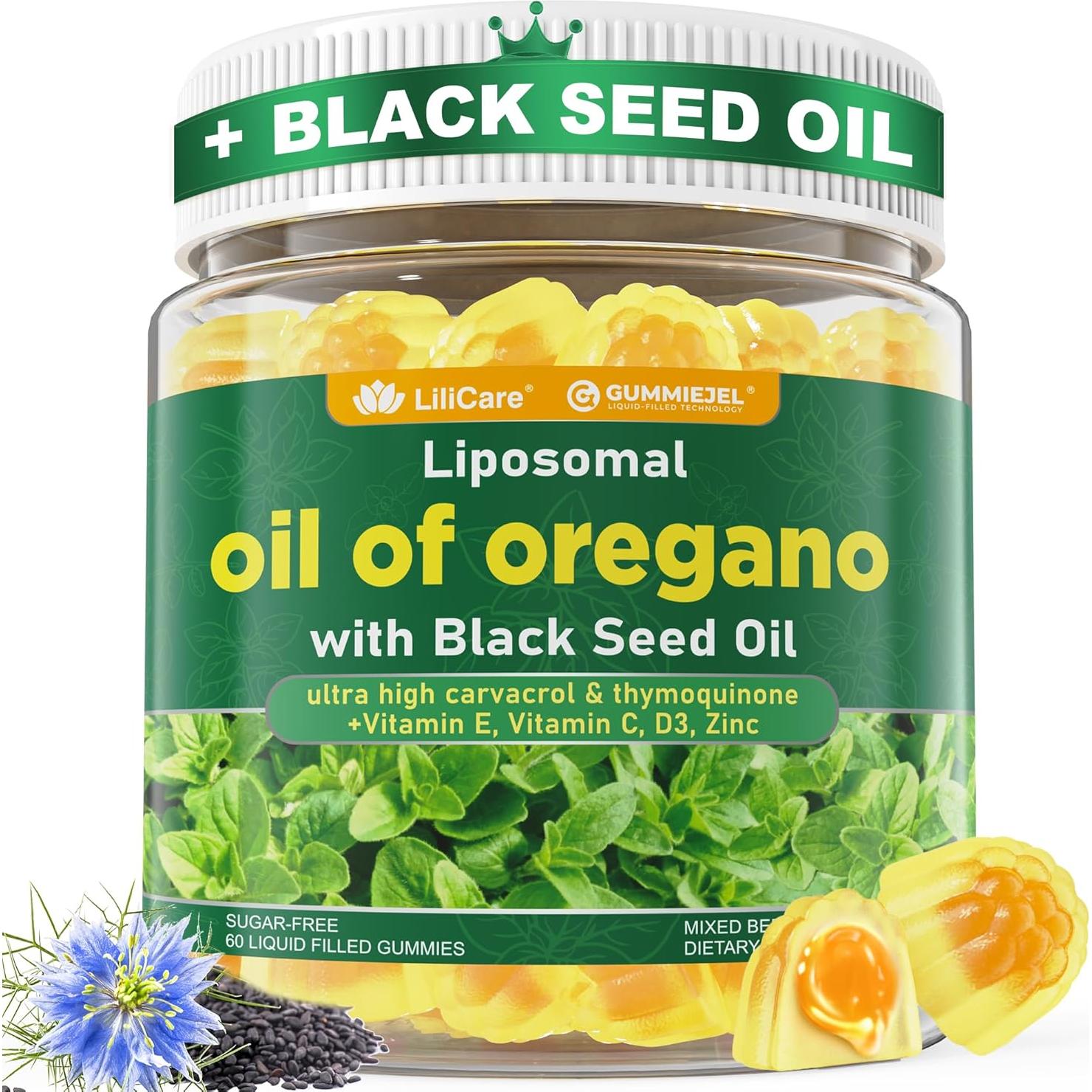 Gomas de Aceite de Orégano y Semilla Negra Lilicare 240g