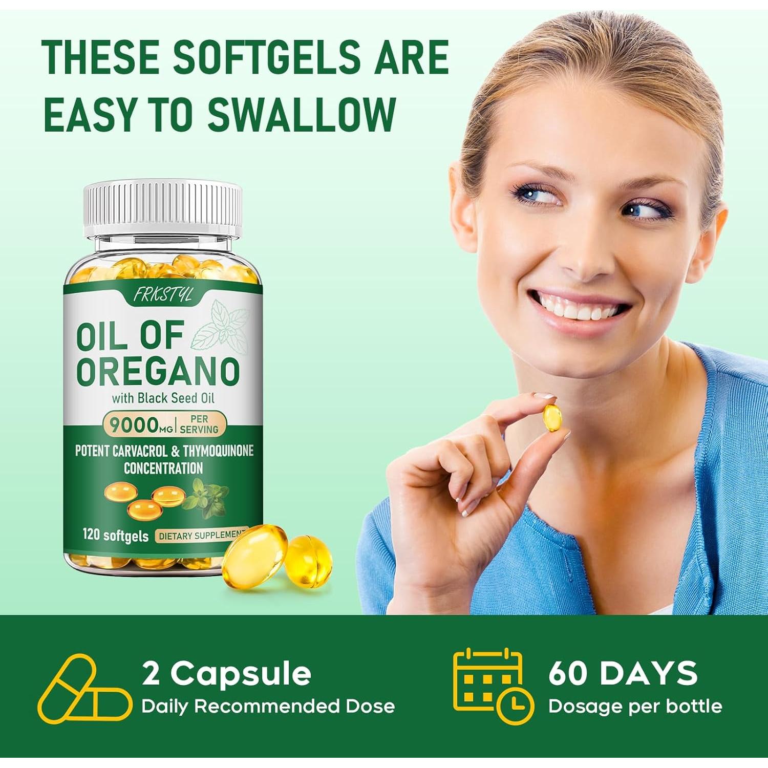 Aceite de Orégano y Semilla Negra FRKSTYL 120 Cápsulas