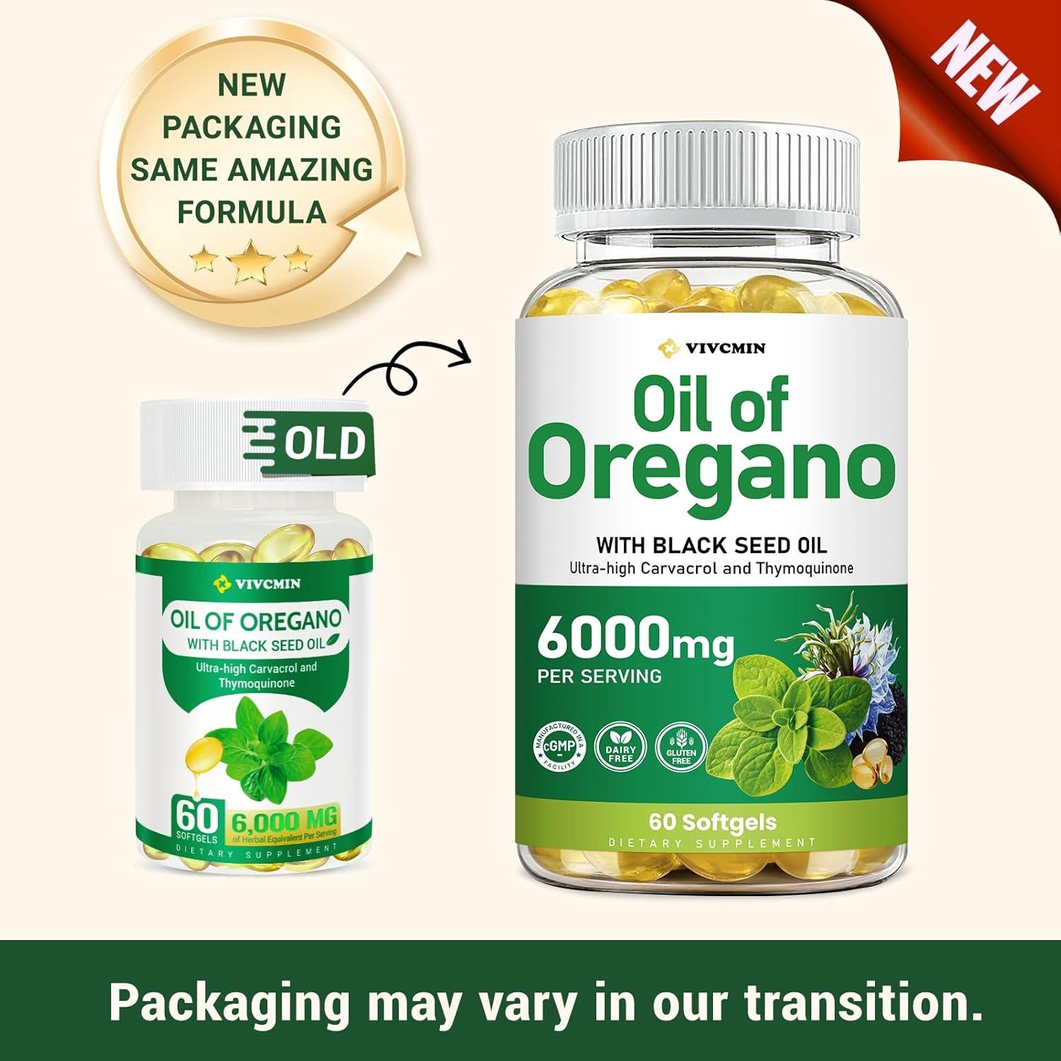 Aceite de Orégano 6000mg + Semilla Negra 200mg - 60 Cápsulas