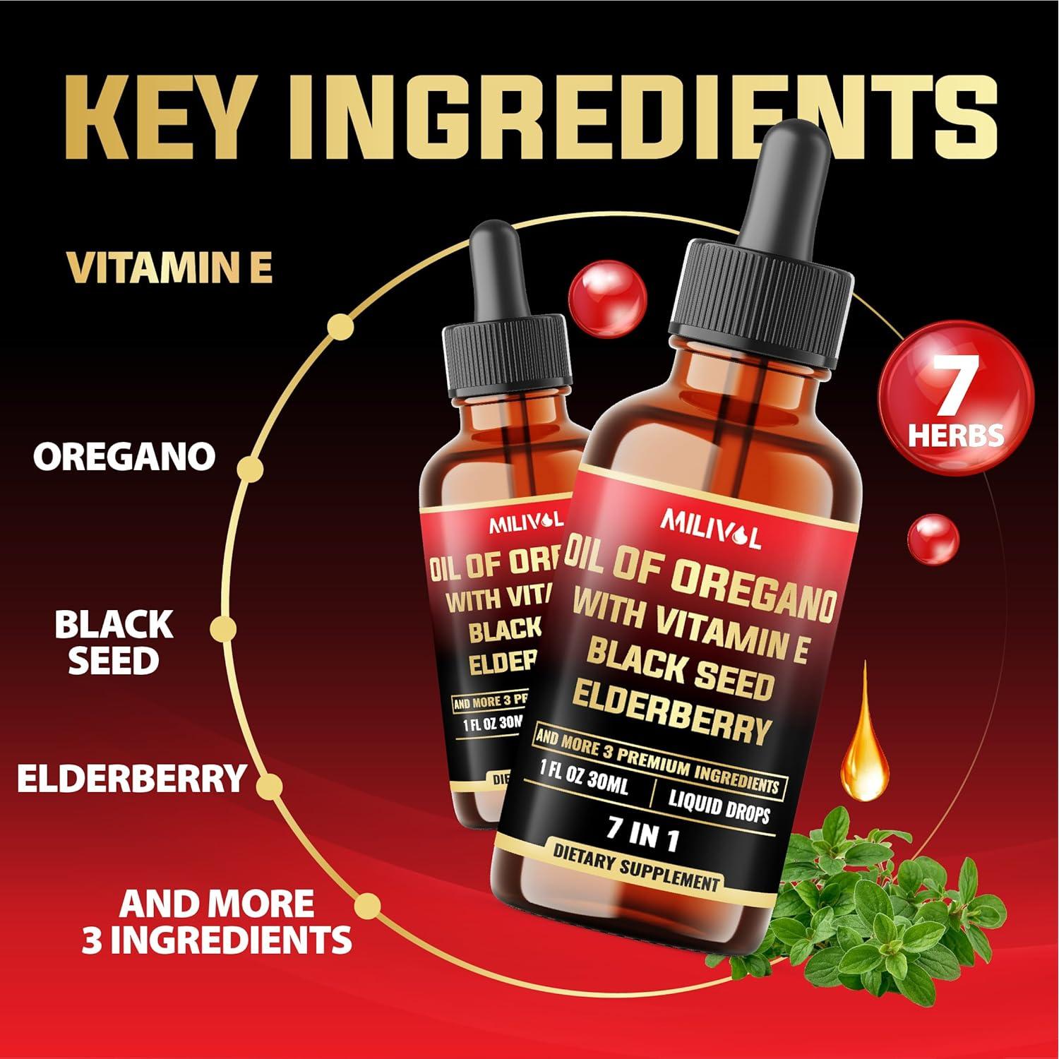 Gotas de Orégano Líquido Milivol 30ml - Soporte Inmunológico