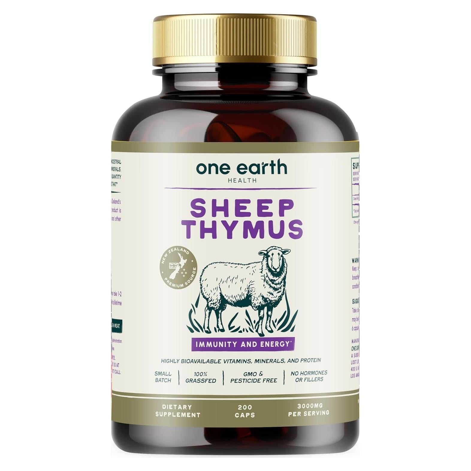 Timo 100% Pasto One Earth Health - 3000mg, 200 Cápsulas
