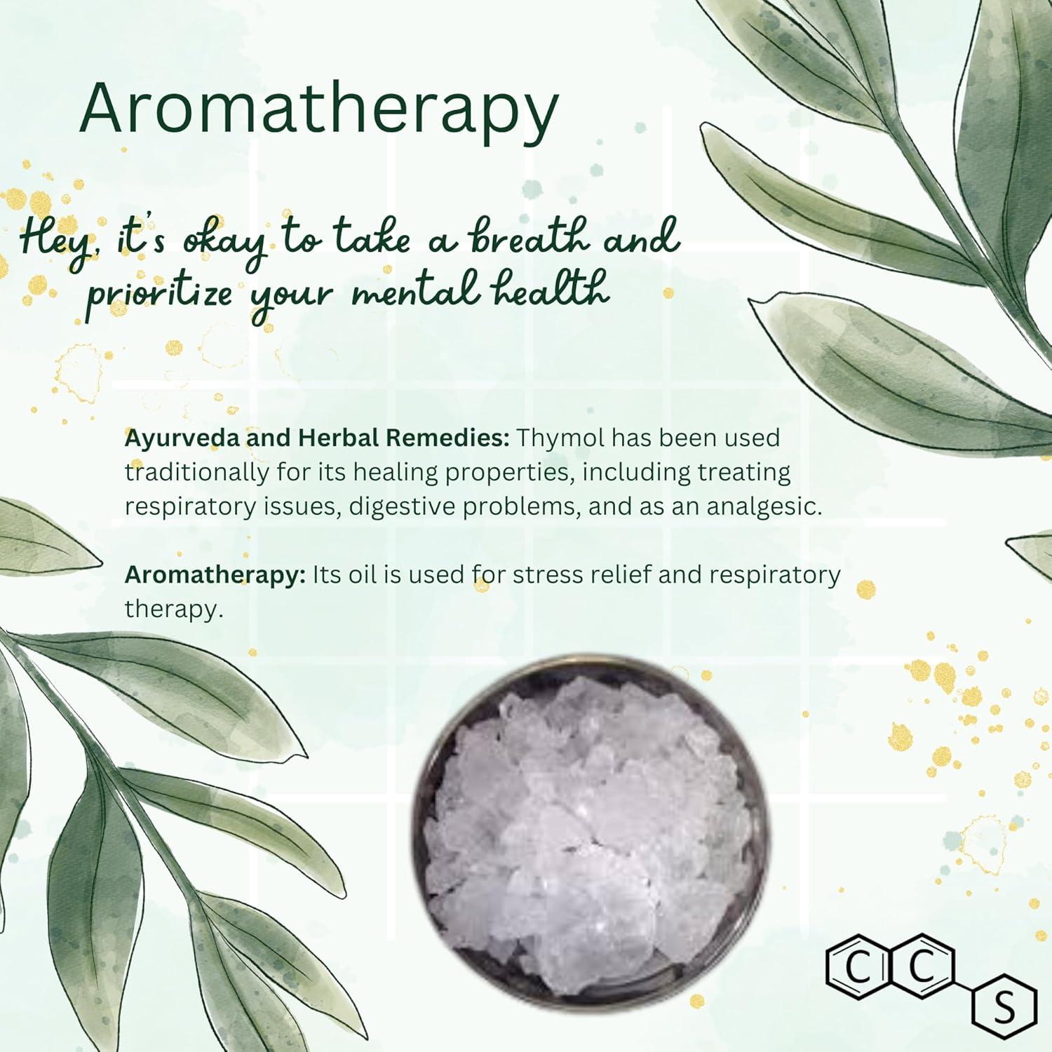 Cristales de Timol Aromático de Alta Pureza 250g - CCS Químicos