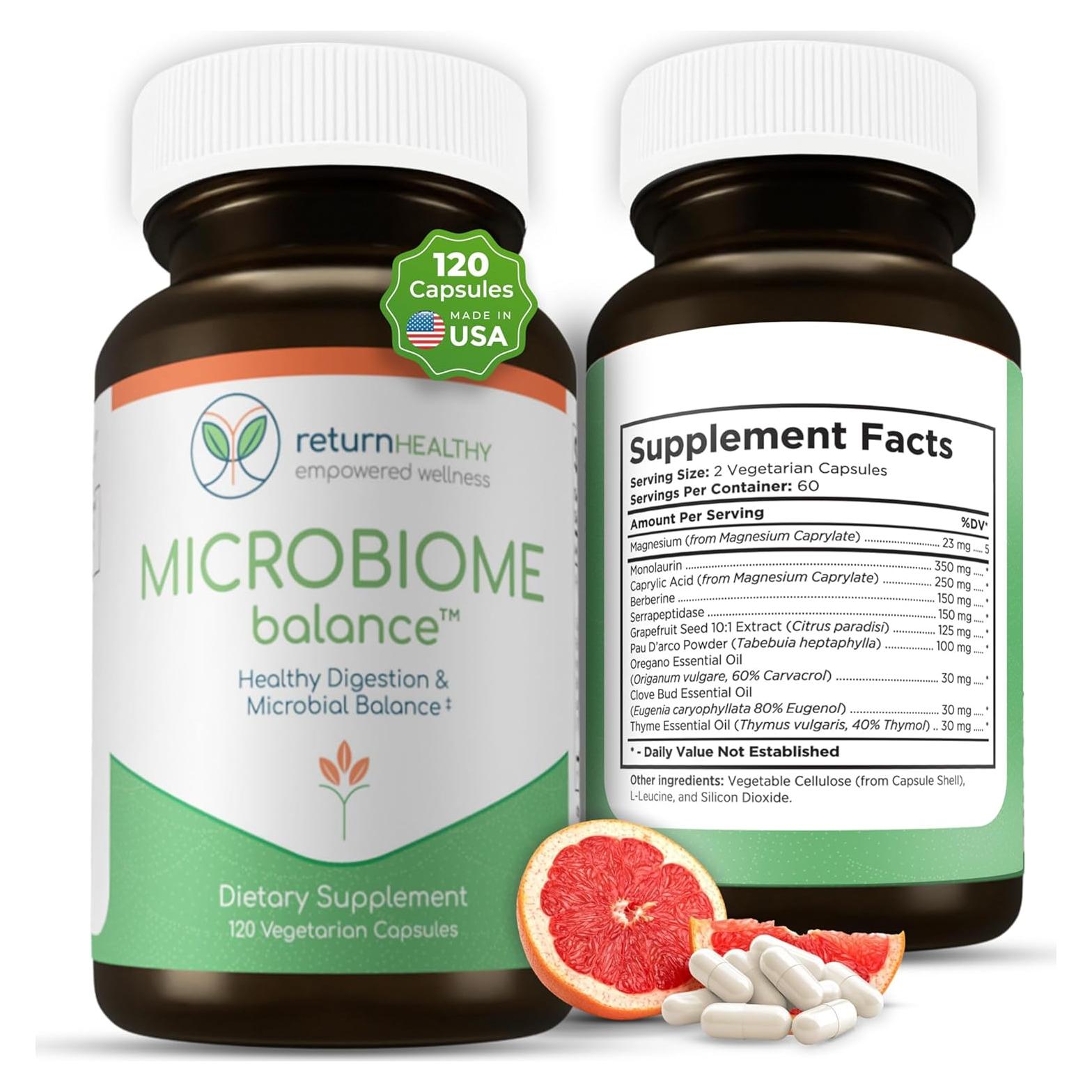 Suplemento Digestivo Equilibrio del Microbioma - 120 Cápsulas