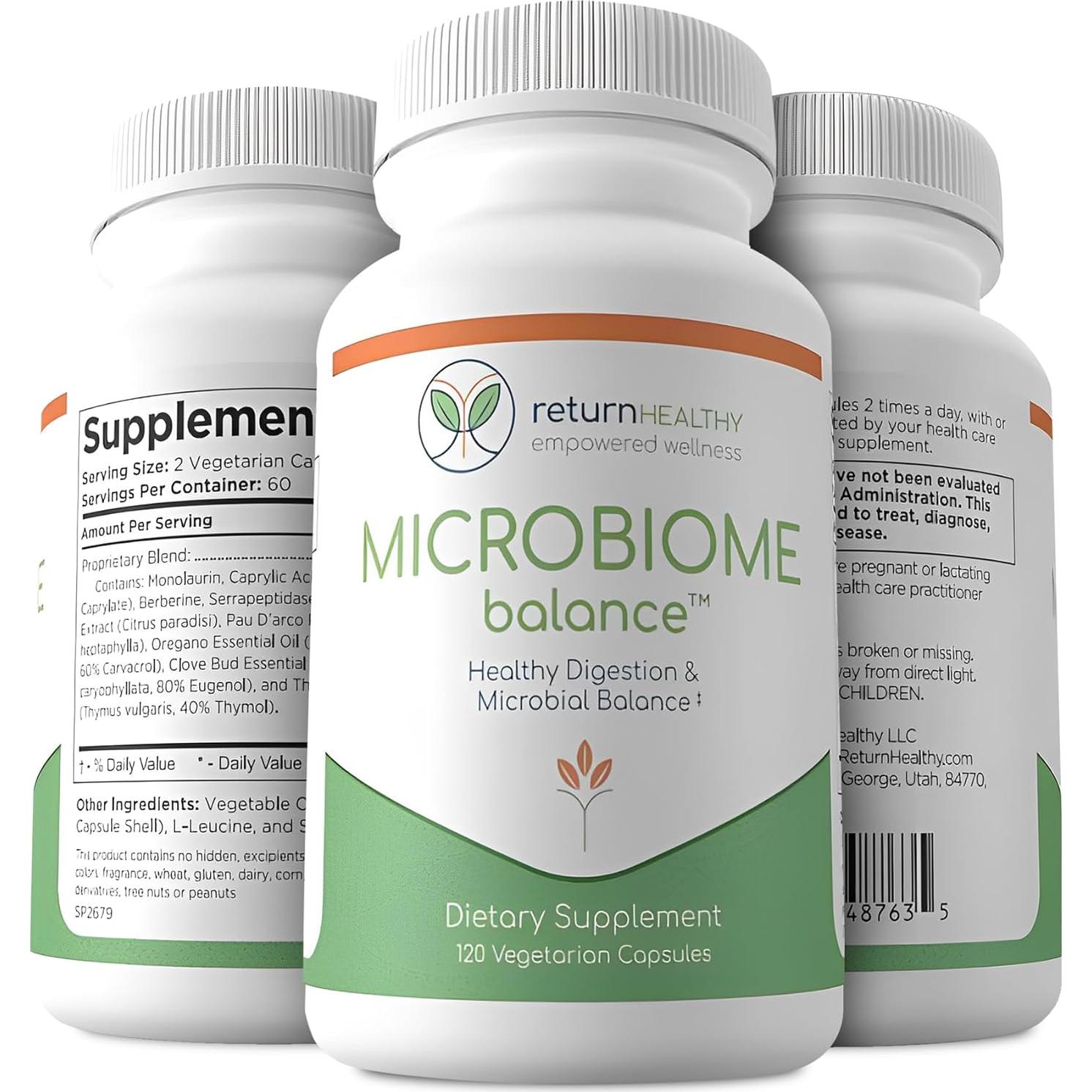 Suplemento Digestivo Equilibrio del Microbioma - 120 Cápsulas