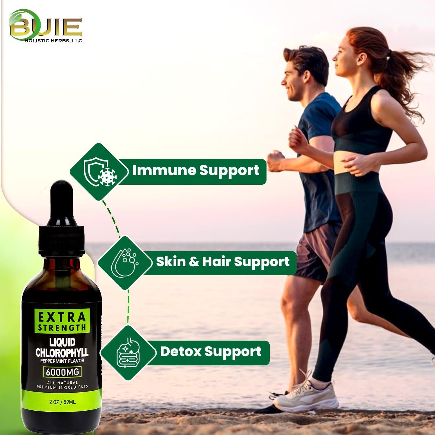 Gotas de Clorofila Líquida BUIE 6000mg 59ml - Energía y Detox