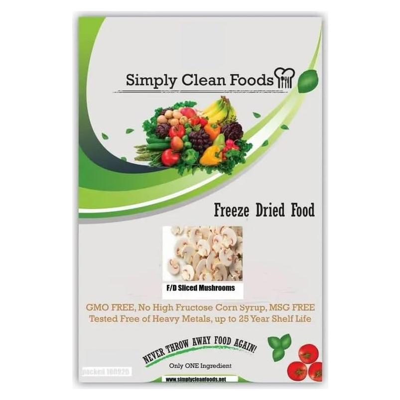 Champiñón Liofilizado Simply Clean Foods - Sin OGM - 14 Porciones